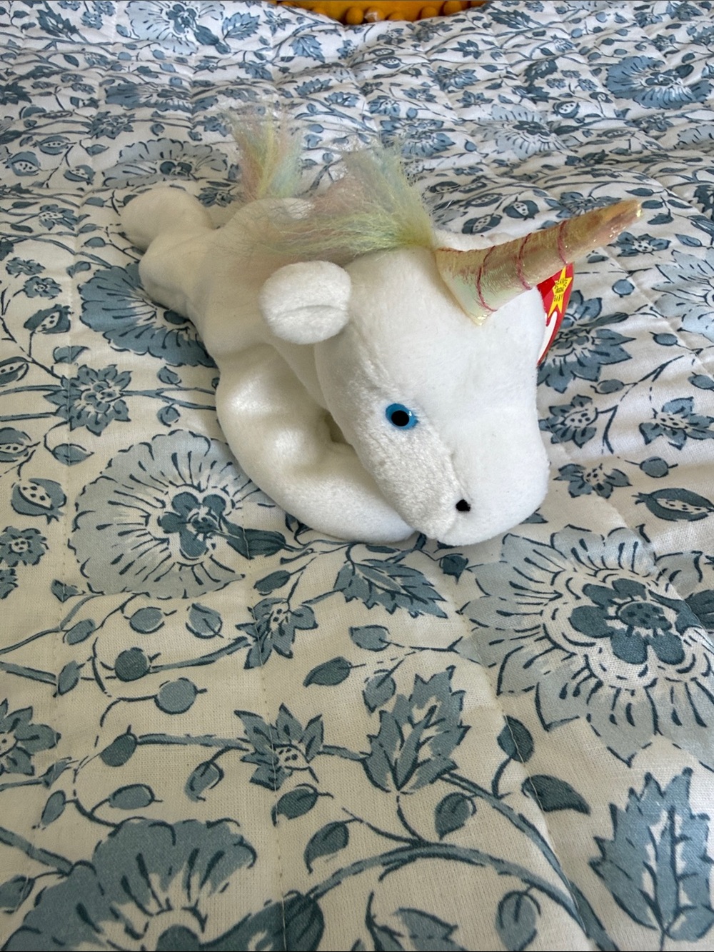White Unicorn Plush Stuffed Animal - Soft Rainbow Mane
